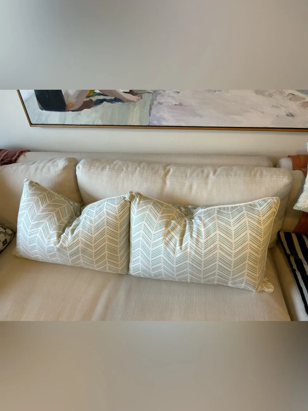 SARA RICHARDSON DESIGN  26 x 16 Custom Cotton Double-Sided Design Down Pillow